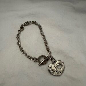 Silver Heart Charm Bracelet